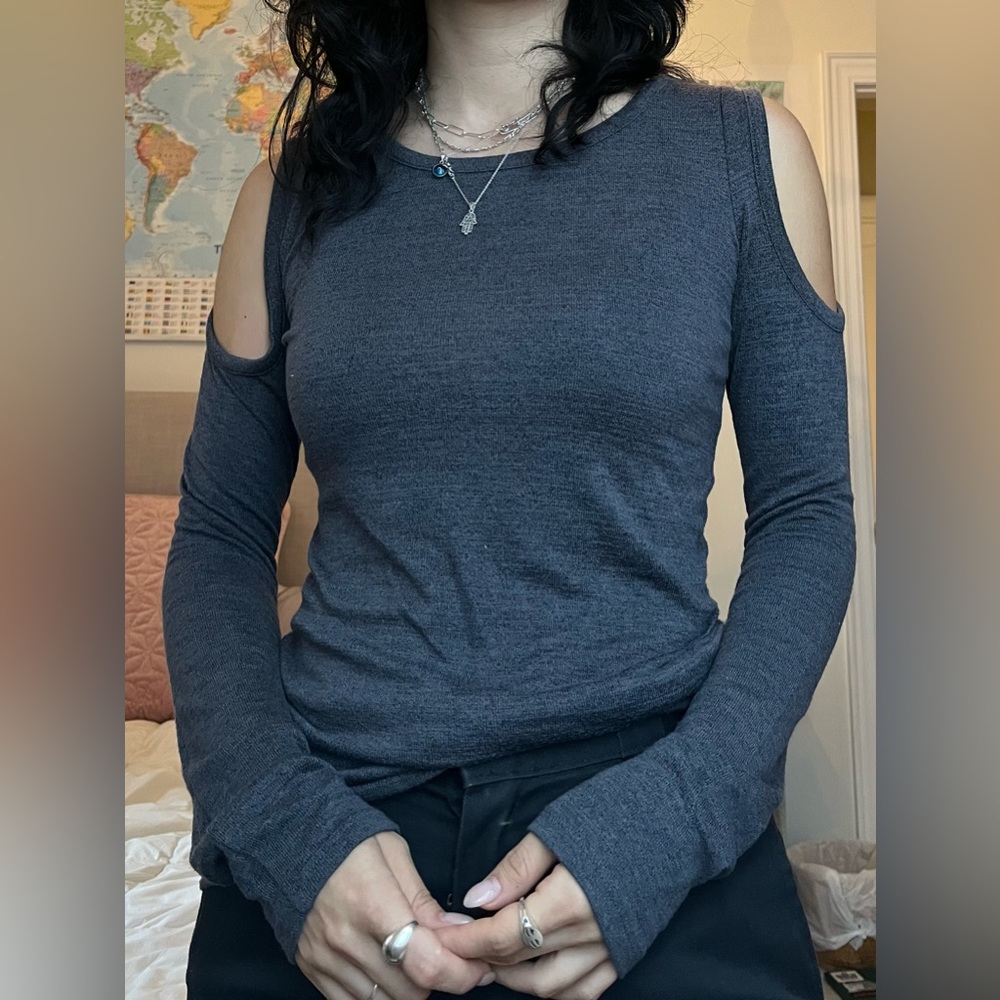Grey Wilfred Free Cutout Long Sleeve